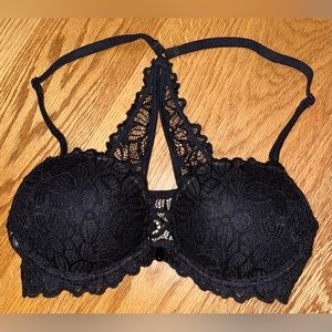 PINK NWOT Victoria’s Secret Racerback Date Bra Black 34B